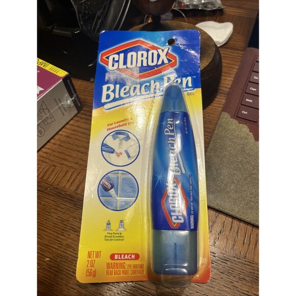 VTG 2002 Clorox Bleach Pen Gel for Whites Dual Tipped 2 oz New in Package NOS - Picture 1 of 2